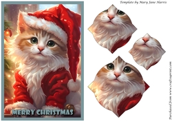 Christmas Santa Cat Splendid Pyramid