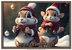 Christmas Chipmunks A4