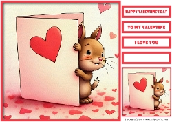 Valentine Bunny Letter Quick Card