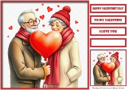Valentine Old Couple Quick Card