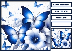 Flowers and Butterflies Quick Card