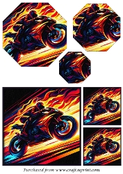 Birthday Male Motorbike Octagon Pyramid II