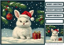 Cute Christmas Animals Quick Card 2