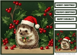 Cute Christmas Animals Quick Card 3