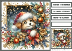 Cute Christmas Animal Quick Card 5