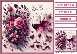 Birthday Celebration Couple Quick Card 2