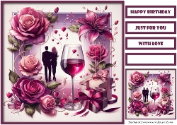 Birthday Celebration Couple Quick Card 4