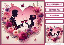 Birthday Celebration Couple Quick Card 10