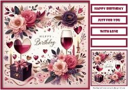 Birthday Celebration Couple Quick Card 16