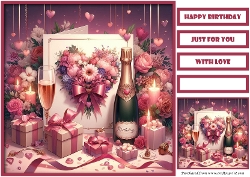 Birthday Celebration Couple Quick Card 17