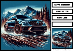 Birthday Male Car Offroad Quick Card 3