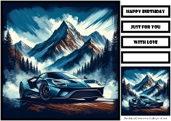 Birthday Male Car Offroad Quick Card 23