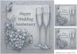 Happy Silver Wedding Anniversary Quick Card