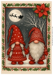 Christmas Gnomes and Santas Flight A4