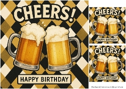 Beer-y Happy Birthday Quick Card