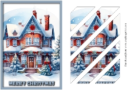 Christmas Cabin Oblique Panels