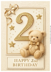 Birthday Age Card A4 – 2nd