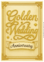 Golden Wedding Anniversary A4