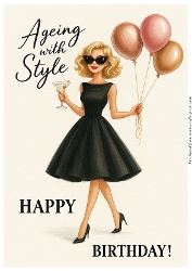 Funny Female Birthday Card A4 3
