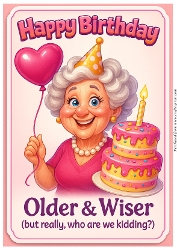 DD FUNNY FEMALE BIRTHDAY A4 11