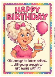 DD FUNNY FEMALE BIRTHDAY A4 17