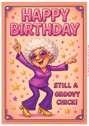 DD FUNNY FEMALE BIRTHDAY A4 23