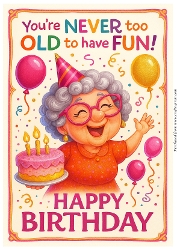 DD FUNNY FEMALE BIRTHDAY A4 26