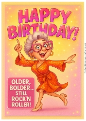 DD FUNNY FEMALE BIRTHDAY A4 32