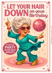 DD FUNNY FEMALE BIRTHDAY A4 34