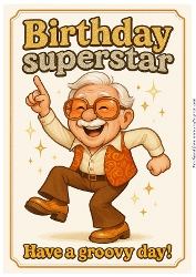 DD FUNNY MALE BIRTHDAY A4 16
