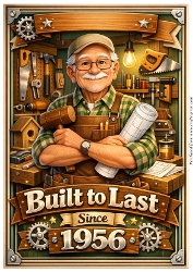 DD FUNNY SENIOR MALE BIRTHDAY A4 18