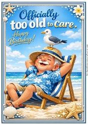 DD FUNNY SENIOR MALE BIRTHDAY A4 22