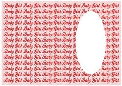 New Baby Girl Christening Insert