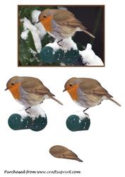 Christmas Robin Decoupage