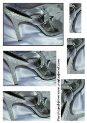 Silver Wedding Shoe Pyramid