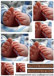 Baby Boy Feet Square Pyramid