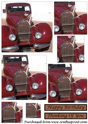 Vintage Bugatti Car Square Pyramid