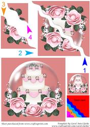 Wedding Cake Square Wavy Corner Stacker