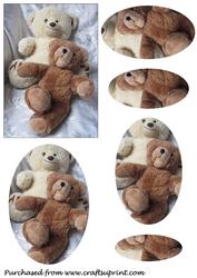 Playful Teddy Bears Oval Pyramid