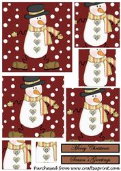 Christmas Snowman Square Pyramid 1