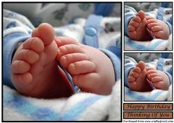Baby Boy Feet Topper