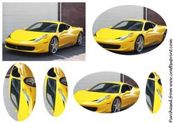 Yellow Ferrari Oval Pyramid