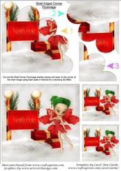 Christmas Fairy Shell Edged Corner Stacker