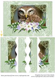 Little Owl Wavy Side Stacker Card
