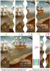 Pirate Ship Square Wavy Side Stacker