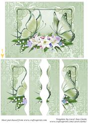 Butterflies and Flowers Wavy Side Stacker