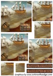 Pirate Ship Square Pyramid