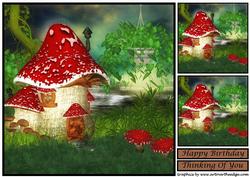 Mushroom House Topper