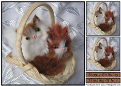 Kittens in Basket Topper