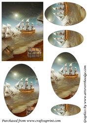 Pirate Ship Oval Pyramid